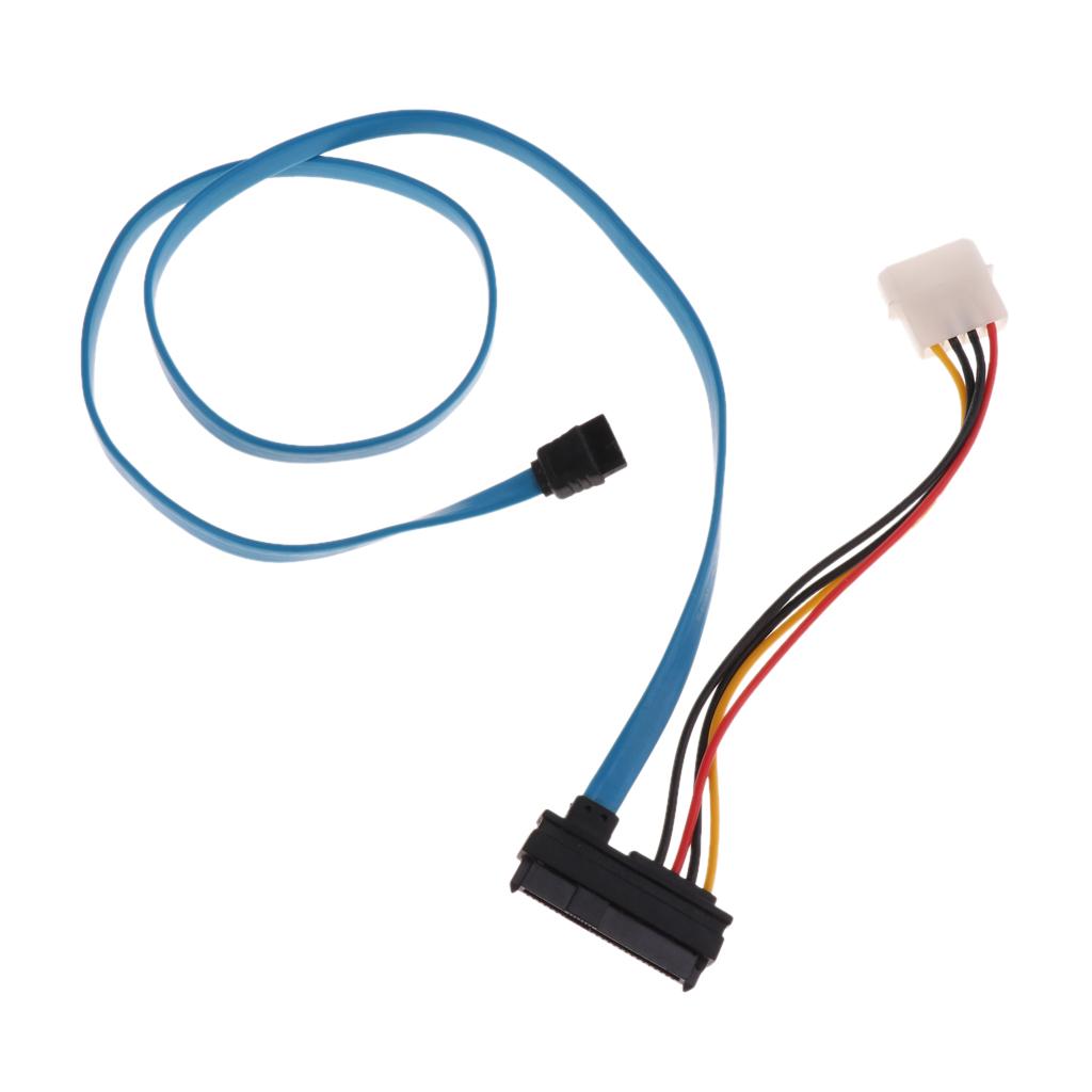 7 Pin  Serial  SAS 29 Pin & 4 Pin Cable Male Connector Adapter