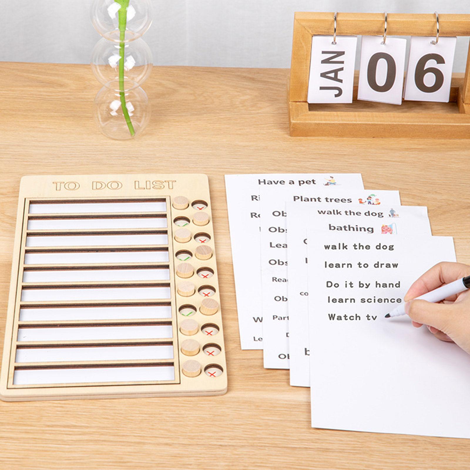 List Board, Daily Schedule to Do List Board Checking Planner for RV Memo List Boards with Slider
