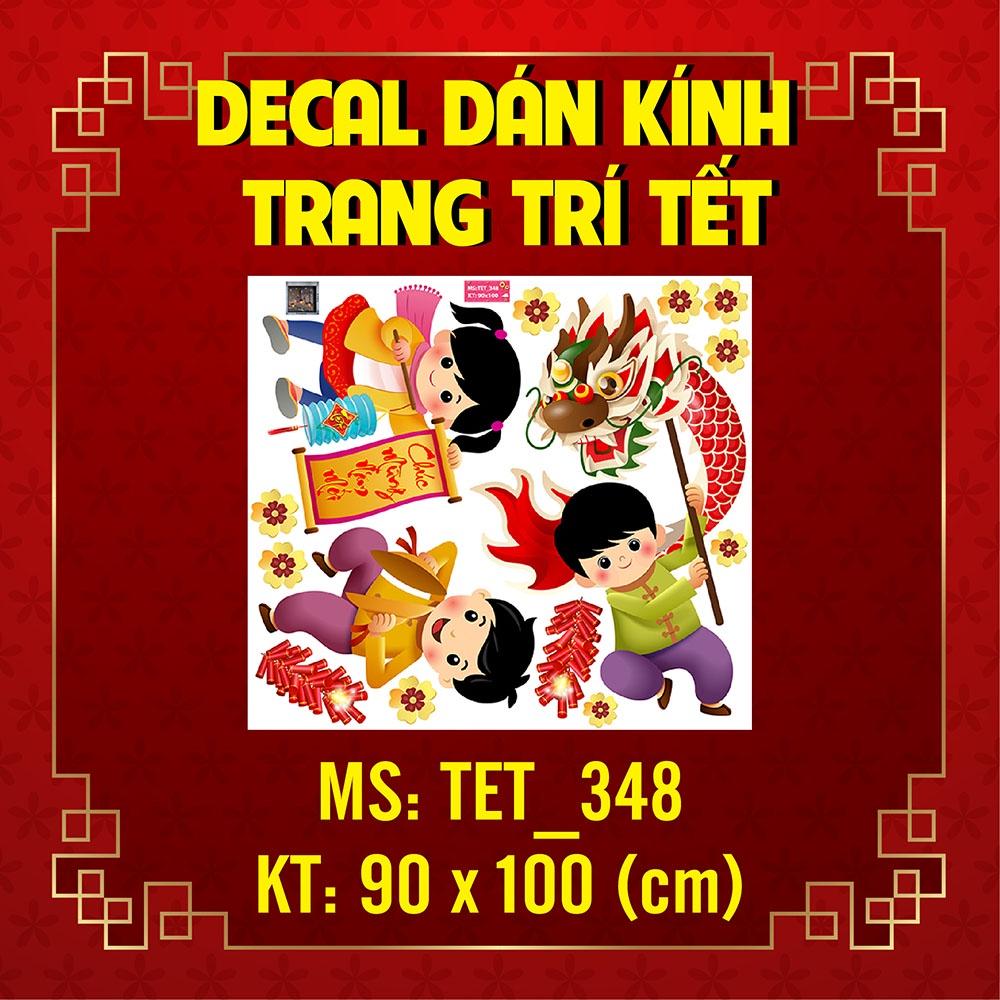 DECAL TRANG TRÍ TẾT NGUYÊN ĐÁN 2022 BẾ MÚA RỒNG ĐỐN MỪNG NĂM MỚI