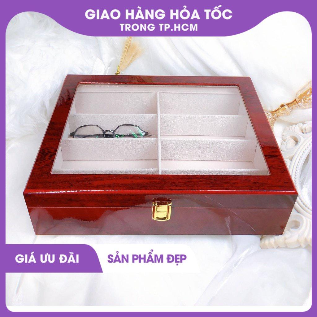 hộp đựng mắt kính gỗ 8 cái 0152