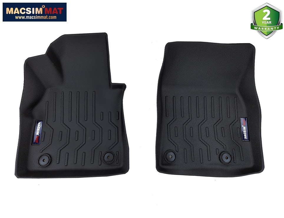 Thảm lót sàn xe ô tô Mazda CX3 Nhãn hiệu Macsim chất liệu nhựa TPV cao cấp màu đen (FDW-114) - 2 hàng ghế