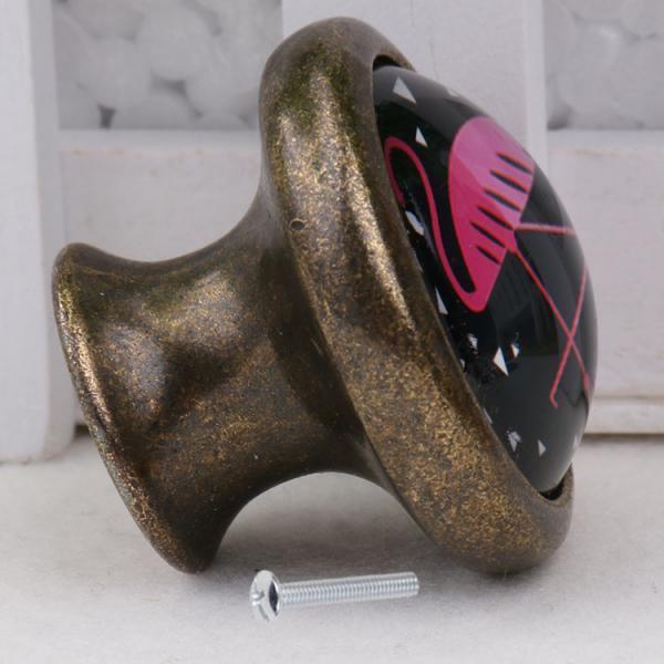 3X Retro Drawer Cabinet Cupboard Door Pull Handle Knob Flamingo Home Decor 4