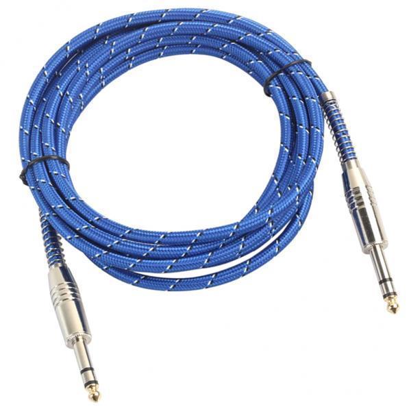 2x 1/4'' 6.35mm Male to 6.35mm Male Plug Patch Cord Cable for Electronic Guitar