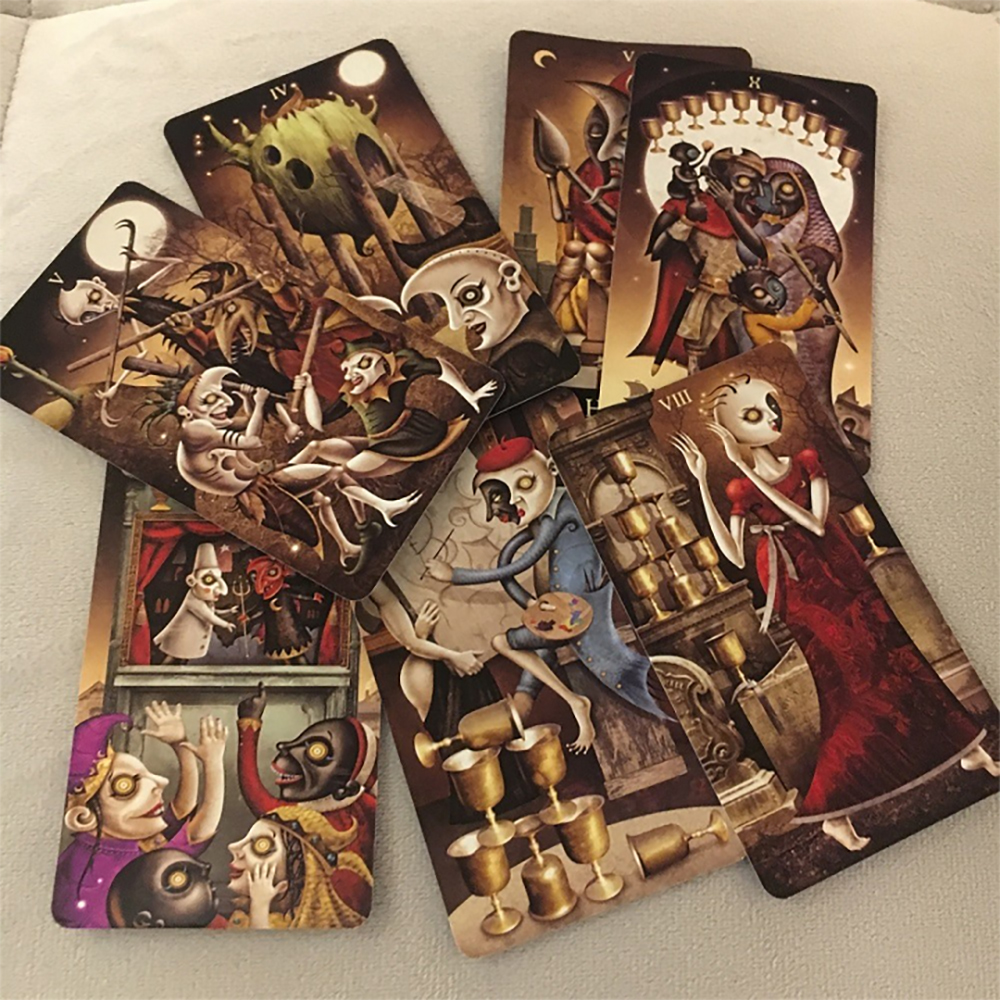 [Size Gốc] Bộ Bài Tarot Deviant Moon Bản Không Viền Borderless 78 Lá Bài Đá Thanh Tẩy