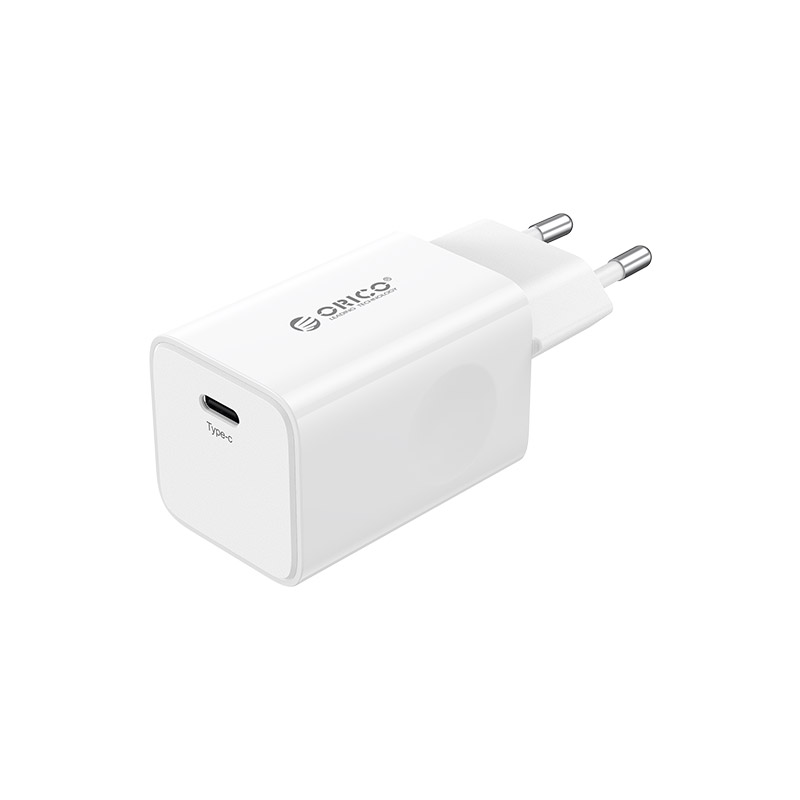 Củ Sạc Nhanh 1 Cổng GaN Type-C 65W ORICO Dành Cho Điện Thoại/Máy Tính Bảng/Laptop PV65-EU-C Hàng Chính Hãng