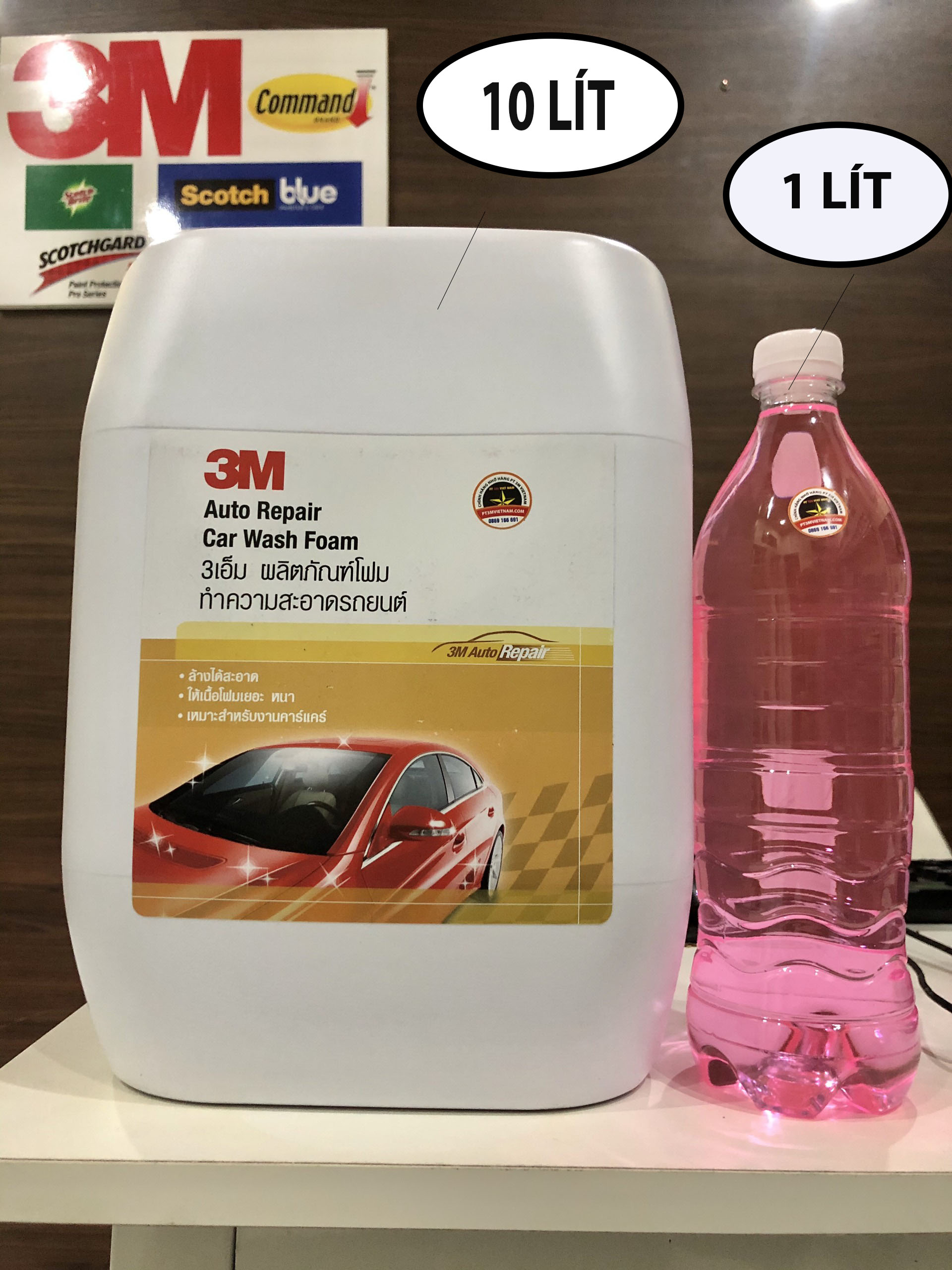 Nước rửa xe bọt tuyết 3M Auto Repair Car Wash Foam chai bán lẻ 1 lít