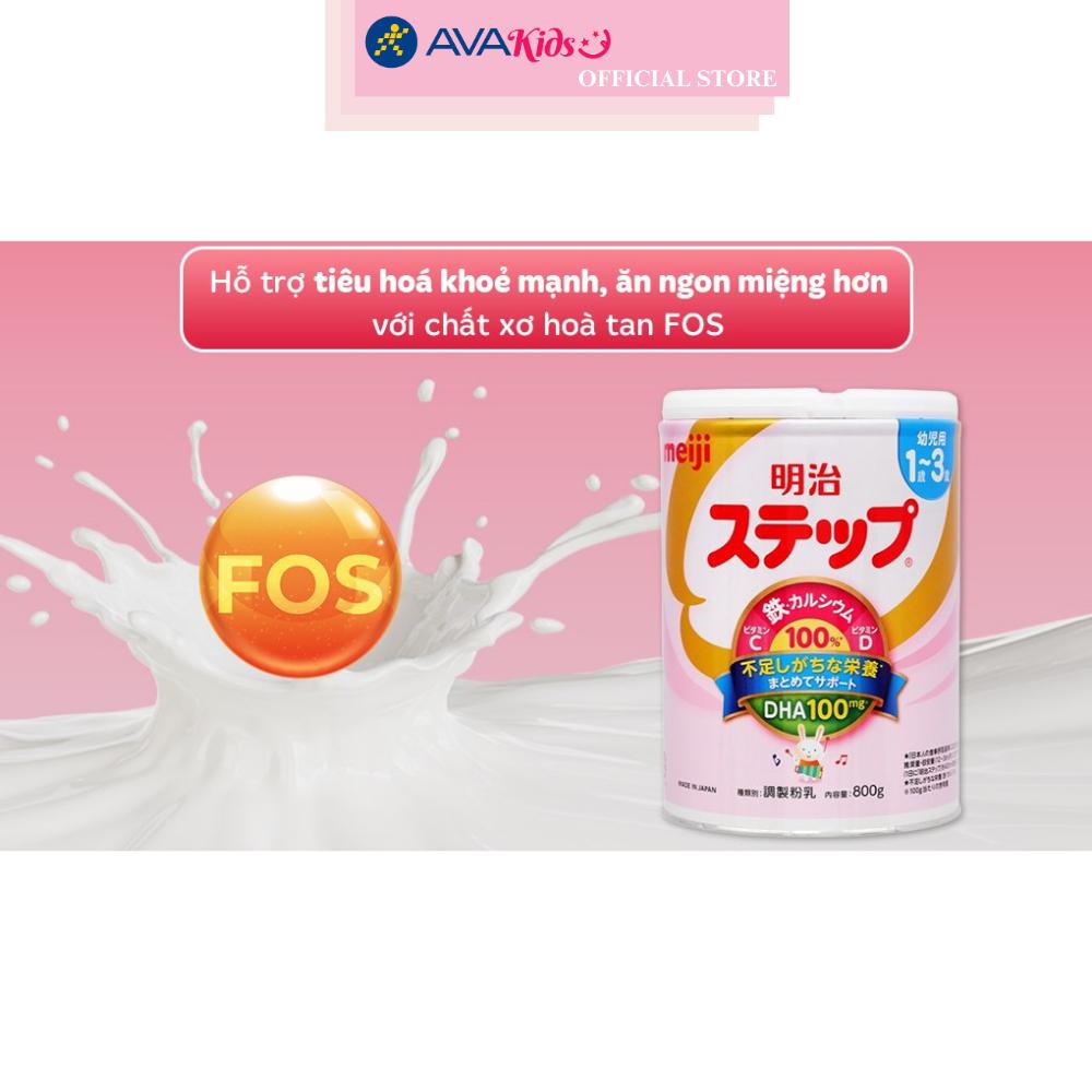 Sữa bột nội địa Nhật Meiji Step Milk có muỗng 800g (1 - 3 tuổi) - Hàng chính hãng