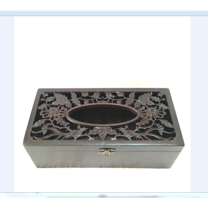 HỘP ĐỰNG GIẤY CÚC TRĨ GỖ MUN CAO CẤP CỰC ĐẸP SIZE TO 26,5cm