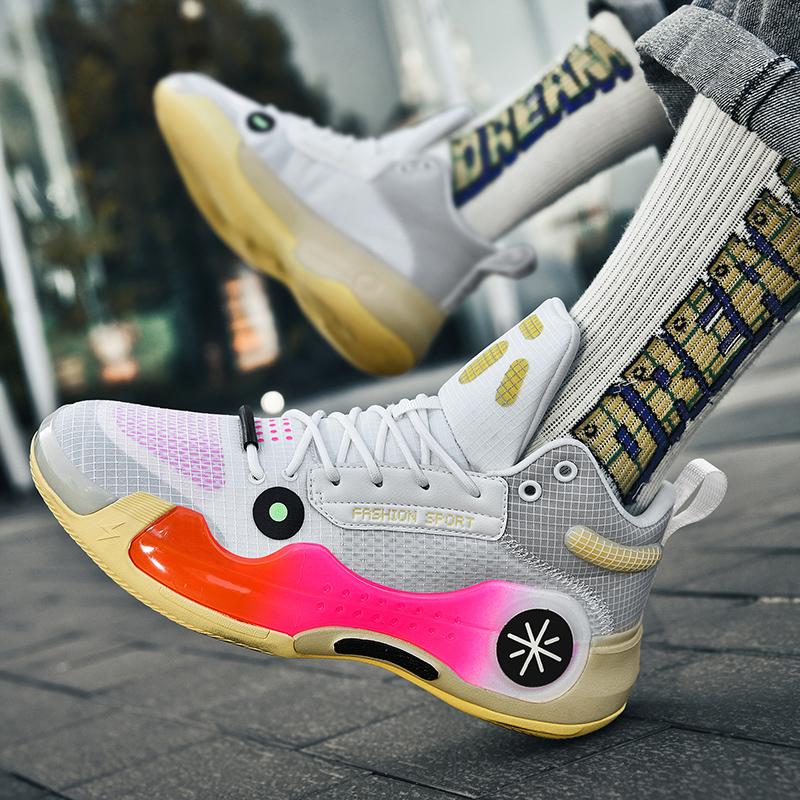 Giày bóng rổ nam Bohable đệm giày thể thao ngoài trời không trượt Color: A33 dingfang Shoe Size: 37