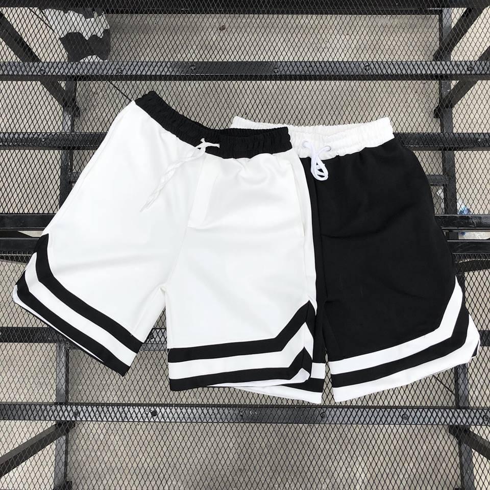 Quần Short boli 2v thể thao nam nữ - Sọt Lững Kiểu Dáng Thể Thao Unisex hai Màu Đen,trắng 04x..