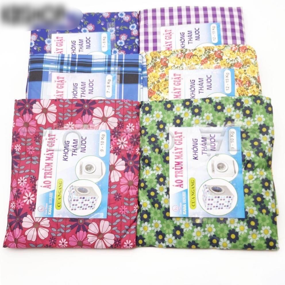 Áo trùm máy giặt cửa ngang (trước) cho máy từ 6 - 15 kg ,vải dù siêu bền tiện lợi , chống thấm nước , bảo vệ máy giặt dưới mọi thời tiết giao màu ngẫu nhiên