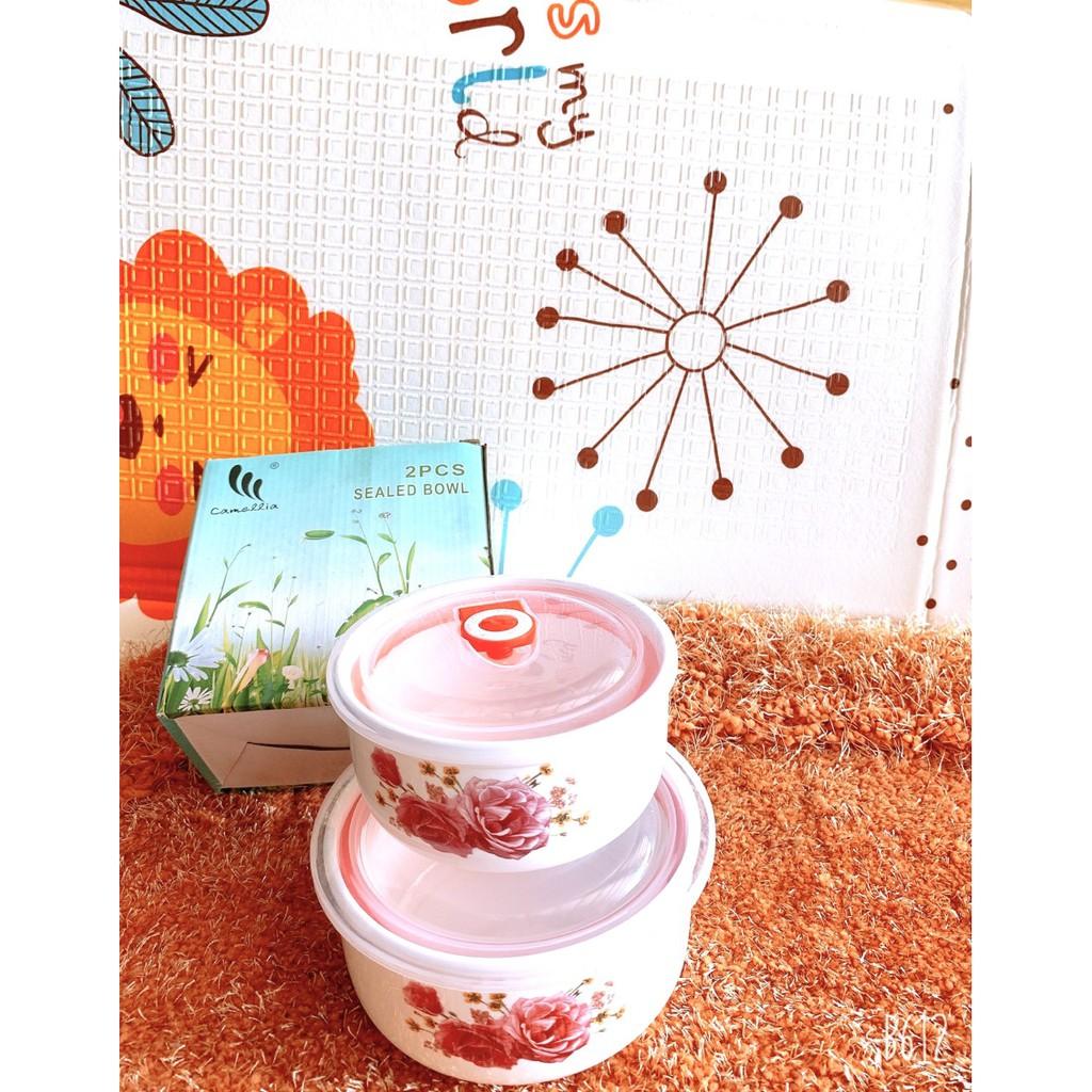 Set Bộ Đôi Bát Sứ Tròn Lạnh, Hút Chân Không
