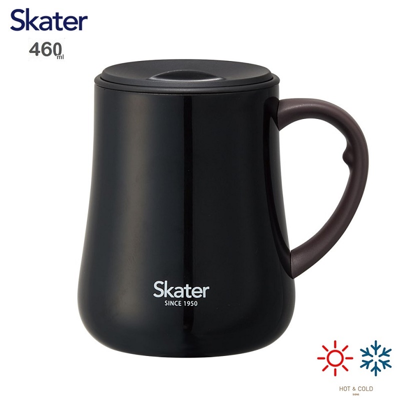 Ly Inox Giữ Nhiệt Cao Cấp Skater Since 1950 320Ml 460Ml - Hàng Nội Địa Nhật Bản Nhập Khẩu Chính Hãng - 460Ml - Màu Đen Black