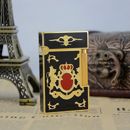Vỏ Hột Quẹt Bật Lửa  Upon D13 Họa Tiết Sơn Mài Vương Miệng Hoàng Gia - Dùng Ga Đá Cao Cấp