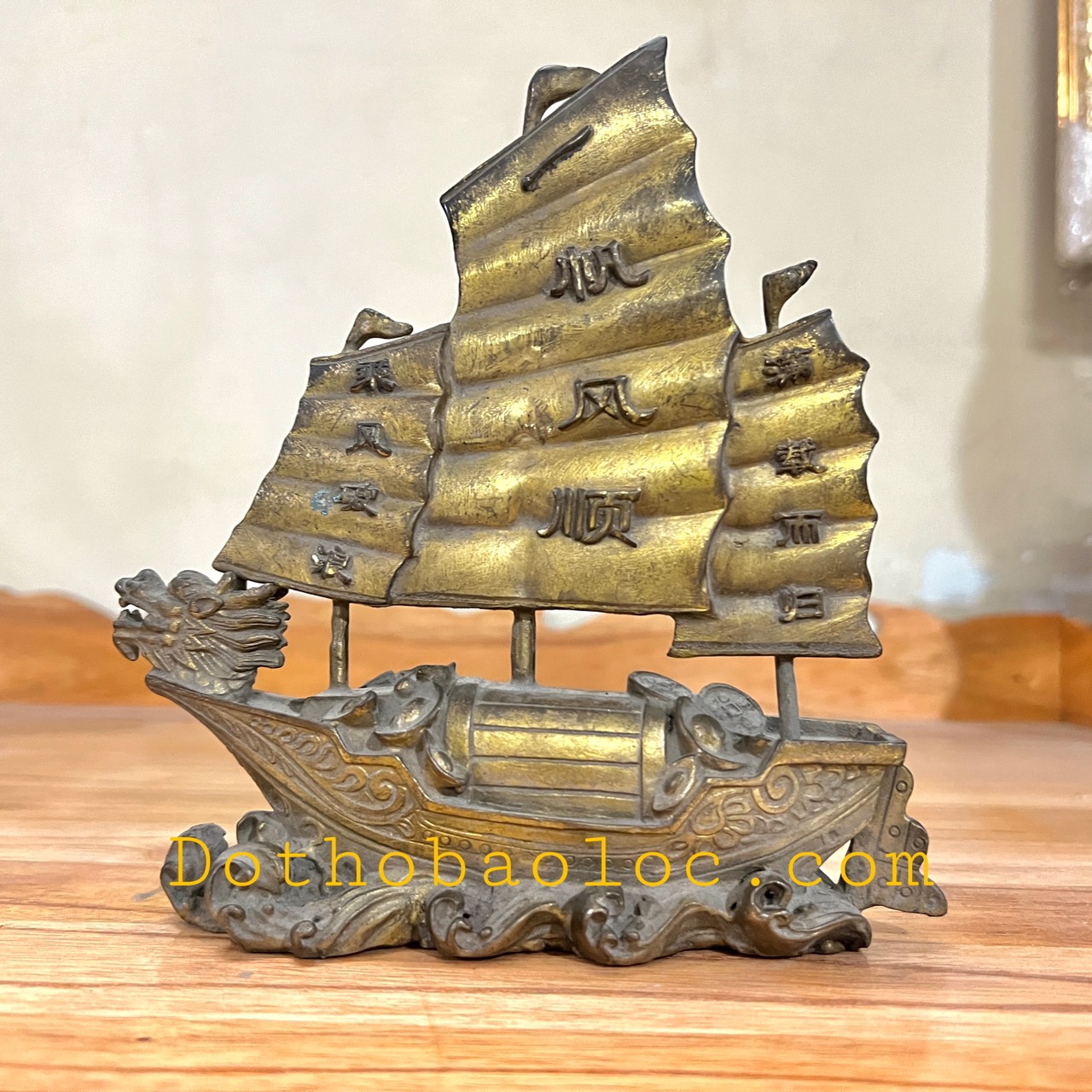 Thuận Buồm Xuôi Gió bằng đồng cao 17cm