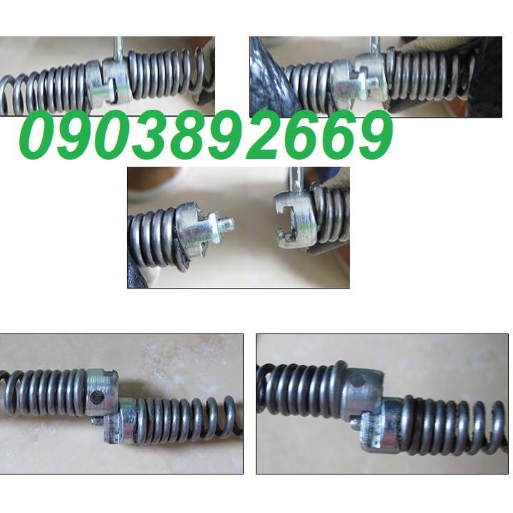 Dây thông tắc cống lò xo phi 16 - dài 9m dùng tay quay