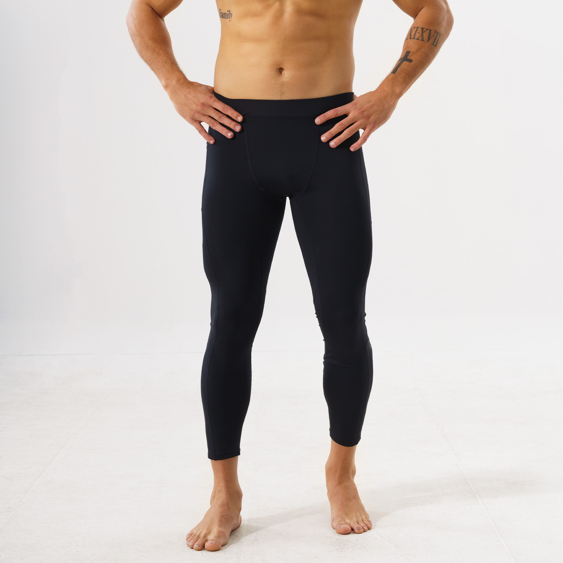 Quần leggings tập gym cho nam Hibi Sports M106 - Loại dài có 1 túi hông