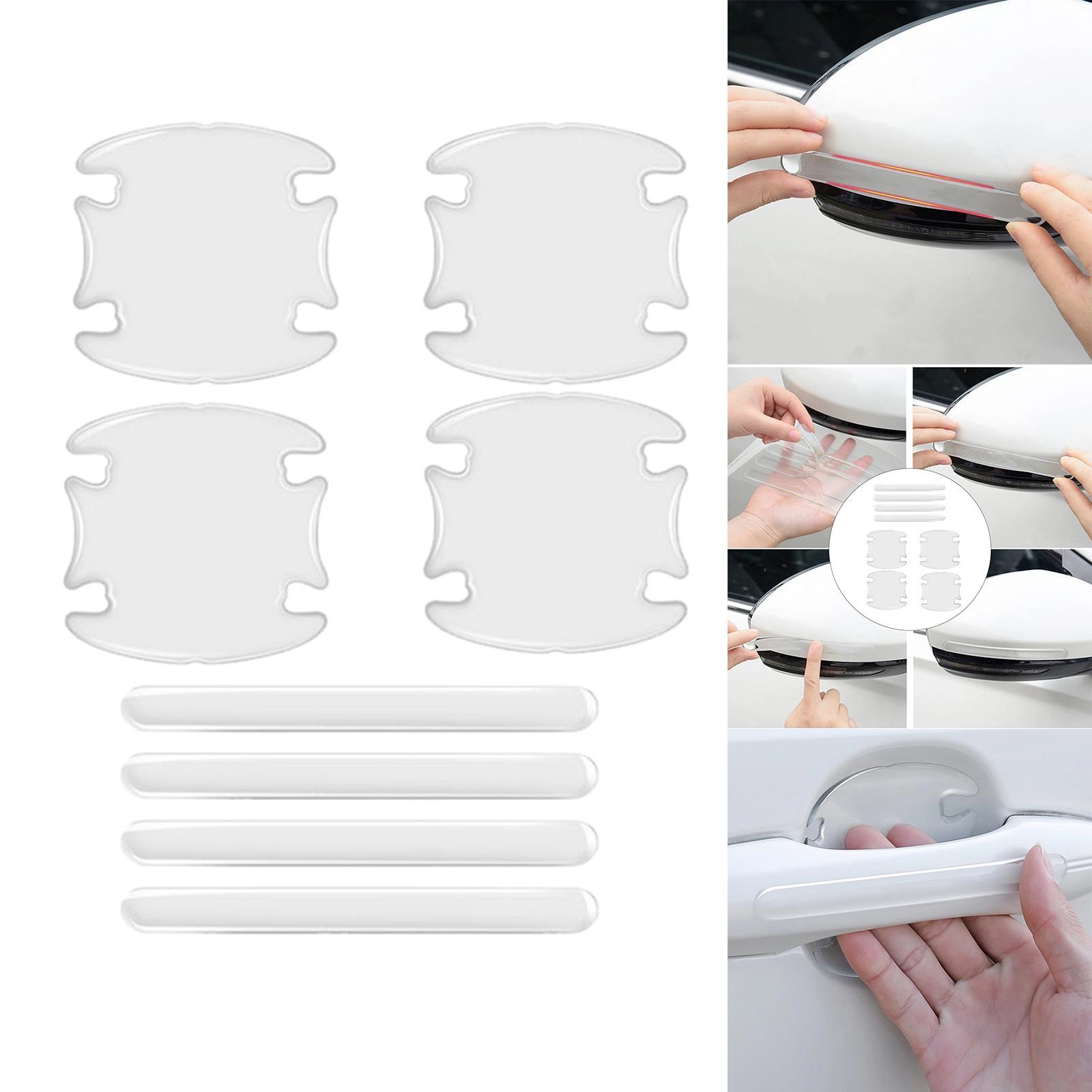 Door Handle Film Protector Stickers protective Mouldings 4x bowl 4x Strips