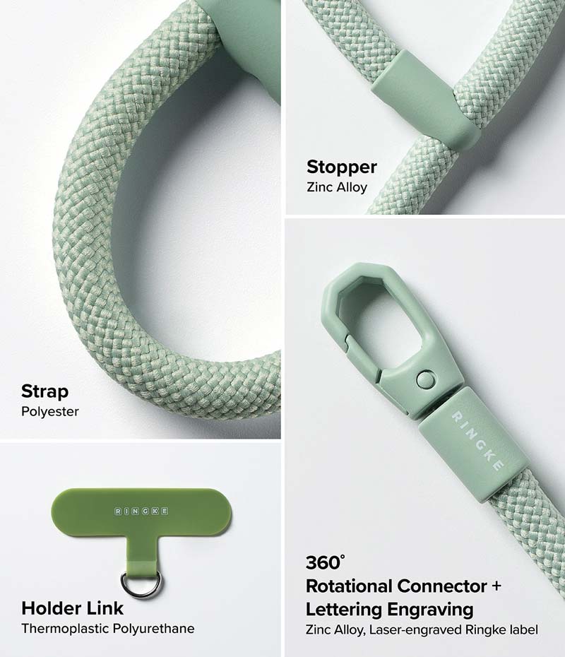 Dây đeo điện thoại RINGKE Holder Link Flow Finger Ring Strap - Hàng Chính Hãng