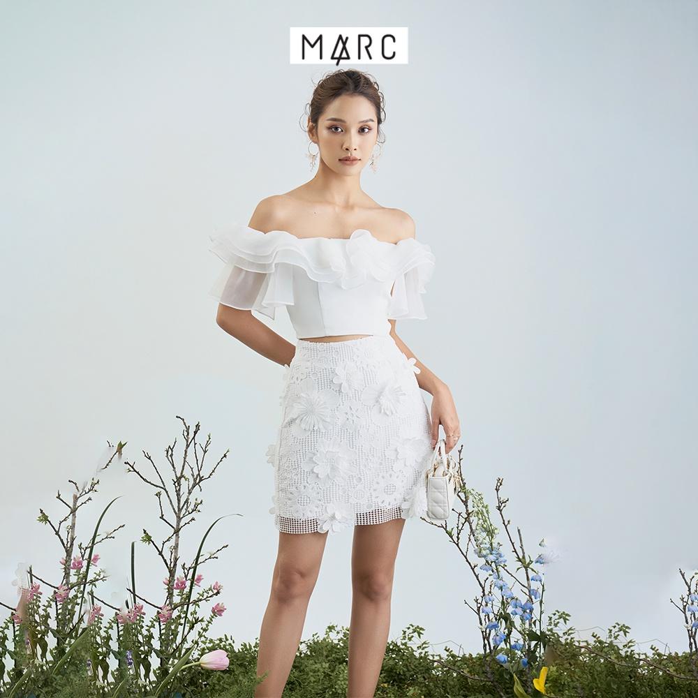 Áo croptop nữ MARC FASHION bẹt vai 3 tầng bèo FALH111722