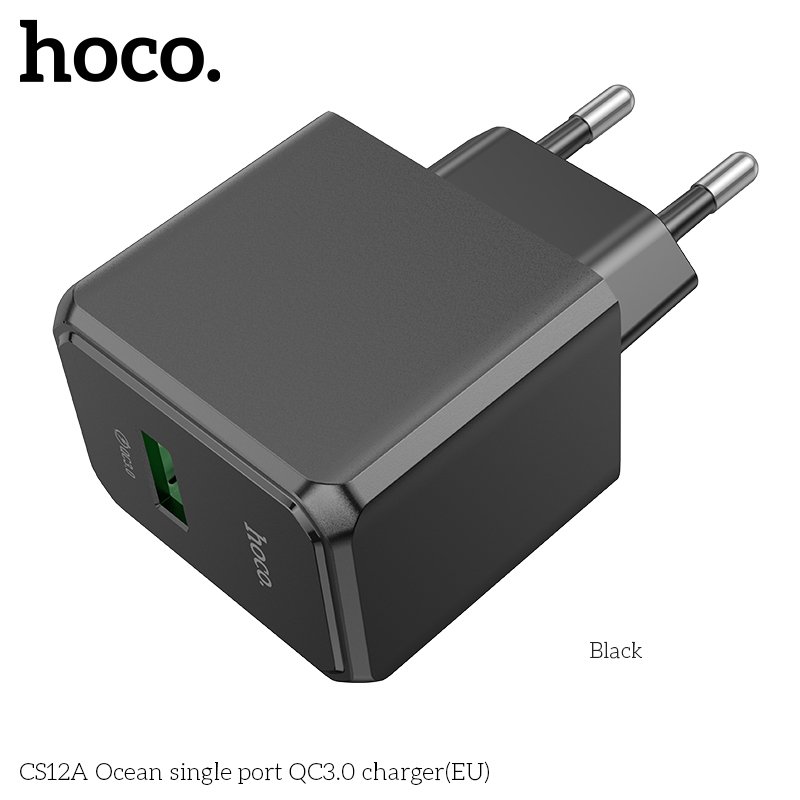 Cốc Sạc Nhanh Dành Cho Hoco Qc3.0 18W CS12A 1 Cổng USB Hàng Chính Hãng
