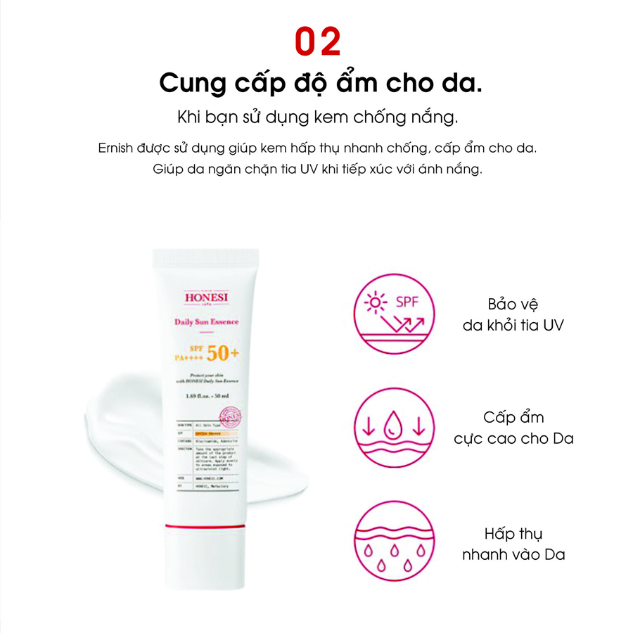 KEM DƯỠNG CHỐNG NẮNG DAILY SUN ESSENCE HONESI SPF 50+ PA++++