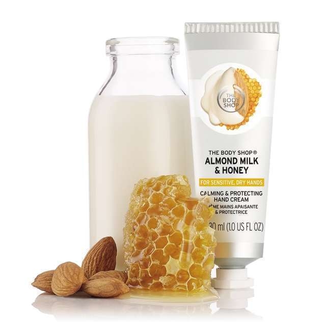 Kem Dưỡng Da Tay The Body Shop Almond Milk &amp; Honey Calming &amp; Protecting Hand Cream (30ml)