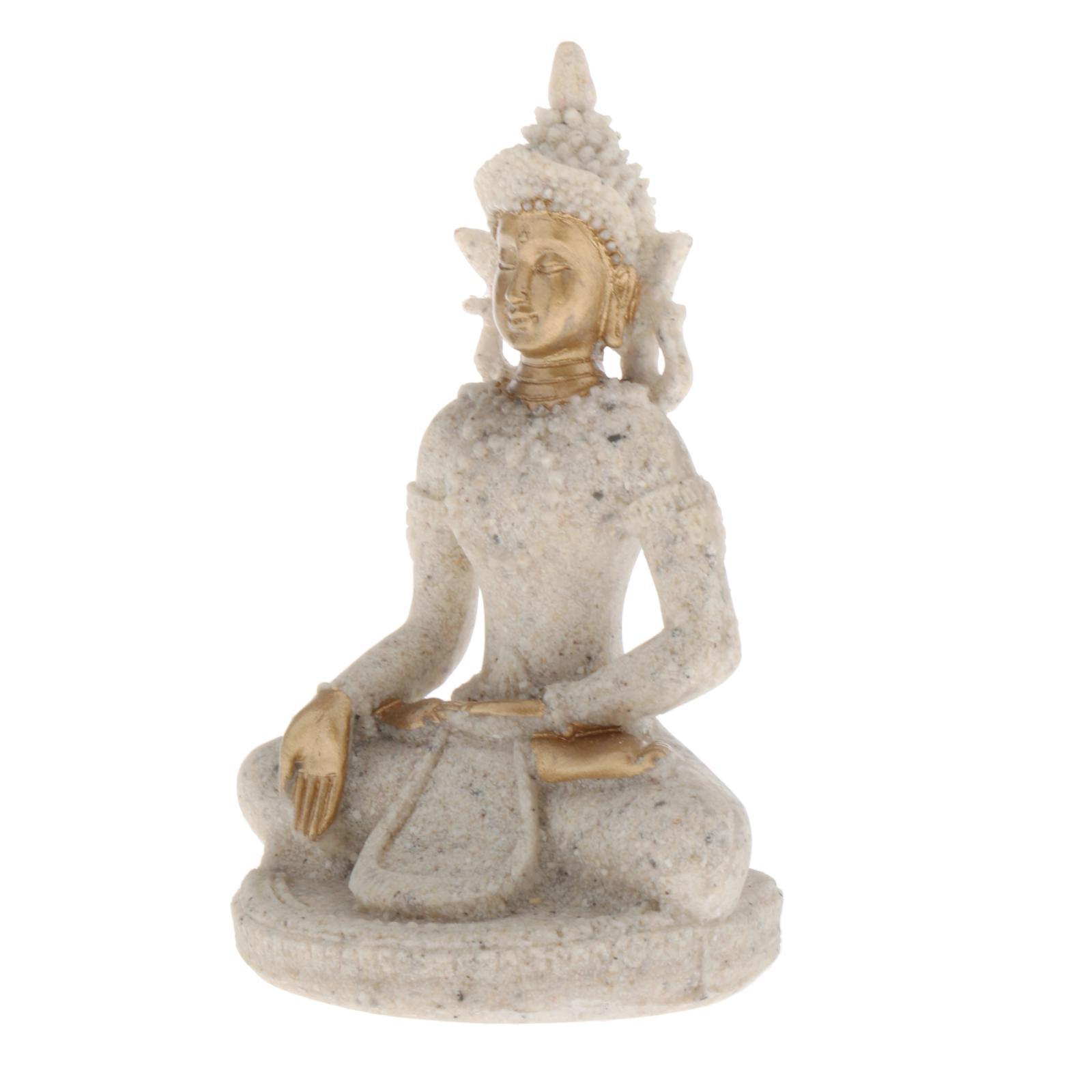 Small Meditating THAI BUDDHA Statue Figurine Home Yoga Zen Altar Decoration