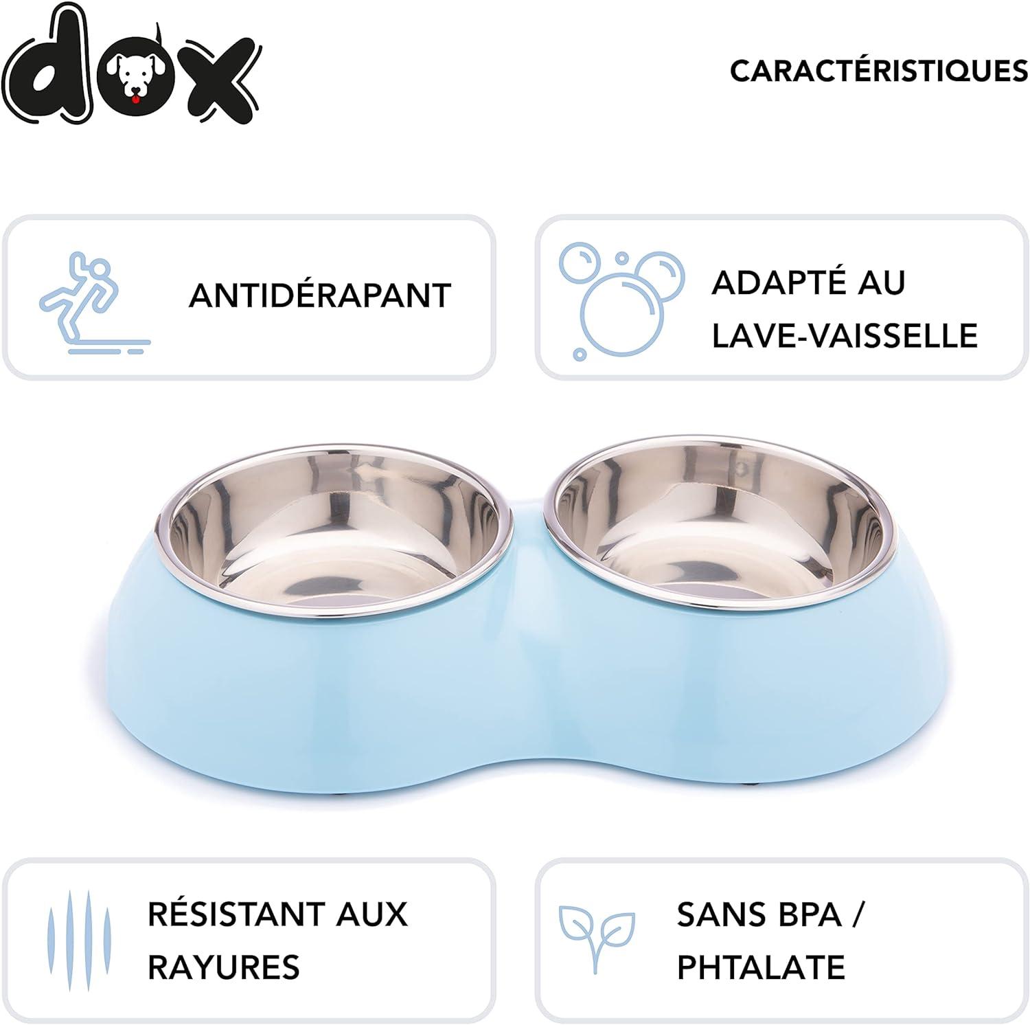 Bát gấp đôi cho chó không phải là một cái bát nhỏ, vừa, lớn và lớn cho chó con melamine trong thép không gỉ màu xanh