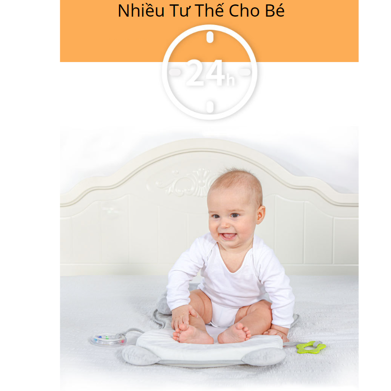 Gối Chống Trào Ngược Cho Bé Sơ Sinh Cao Cấp Litte Baby Chất Liệu Thoáng Khí - Đệm Ngủ Cho Bé Đúng Tư Thế Chống Trào Ngược Giúp Bé Ngủ Ngon