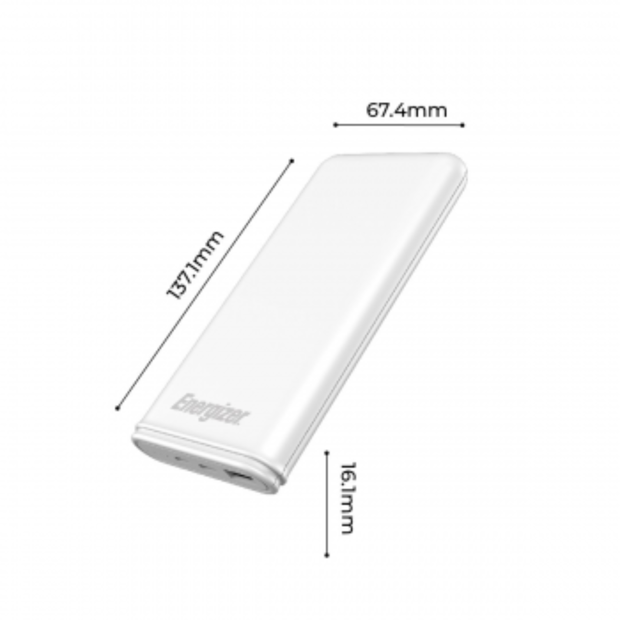 Sạc dự phòng Energizer 10.000mAh /3.7V Li-Polymer UE10026 - Thiết kế gọn nhẹ - Hàng chính hãng bảo hành 2 năm 1 đổi 1