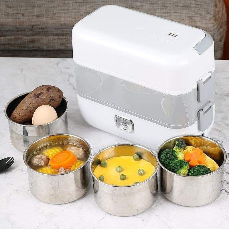 Hộp ủ cơm 2 tầng cắm điện