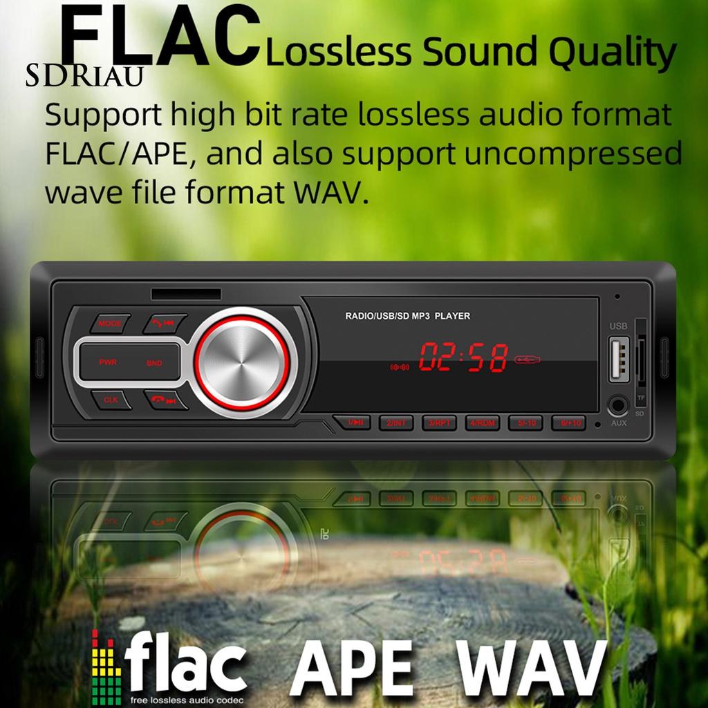 *QCDZ* 5208E Universal Handsfree Car MP3 Player Compact Bluetooth FM Radio Player Supporting U Disk TF Card AUX for 12V Automobiles