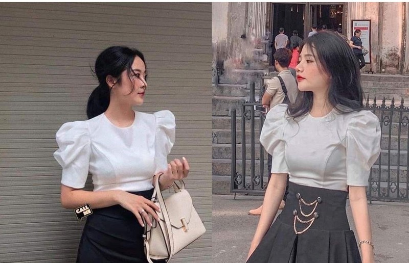 Áo Cổ Tròn Xếp Ly Tay Lyly