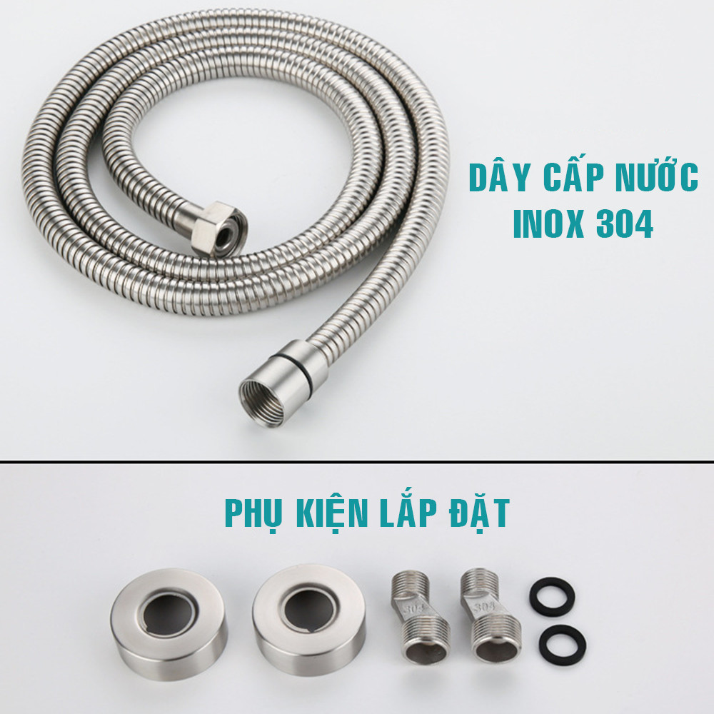 Bộ cây sen tắm nóng lạnh inox 304 KAMA NL12IN - HÀNG CHÍNH HÃNG