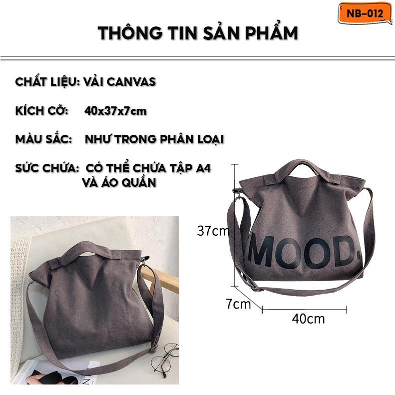 Túi Canvas Size Lớn In Chữ Thời Trang Màu Sắc Hot Hit Năm 2023 Có Quai Đeo Chéo Và Quai Xách Tiện Lợi NB-012