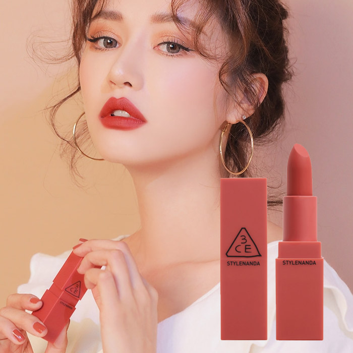 Son lì 3CE Mood Recipe Matte Lip Color #222 Step And Go - Đỏ Đất