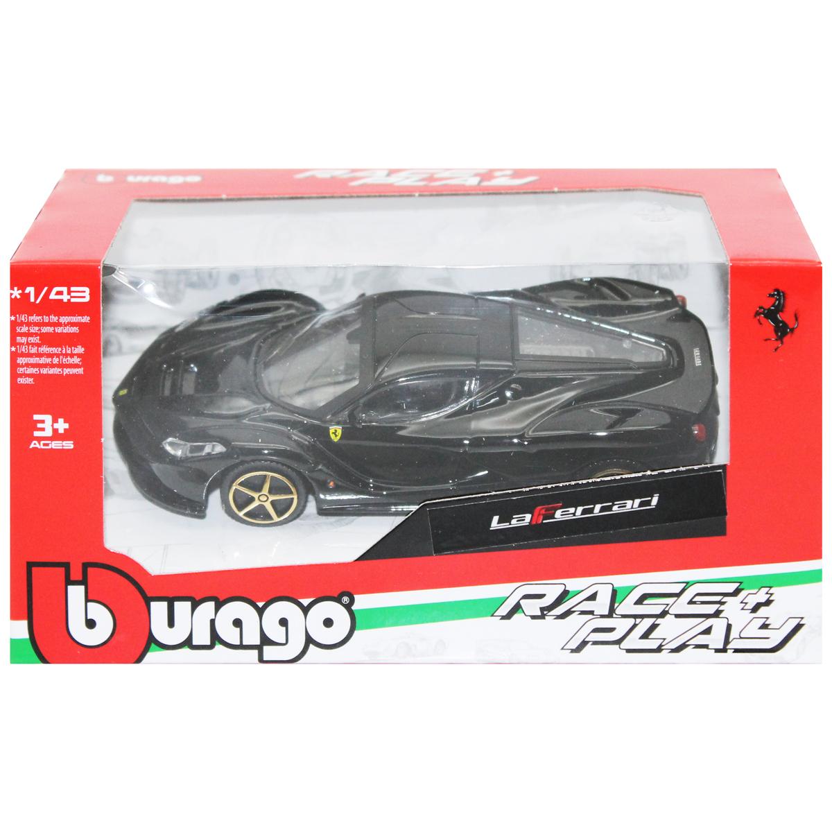 Đồ Chơi Mô Hình Xe Ferrari R &amp; P-LaFerrari Tỉ Lệ 1:43 - Bburago 31137BLA/18-36100 - Màu Đen