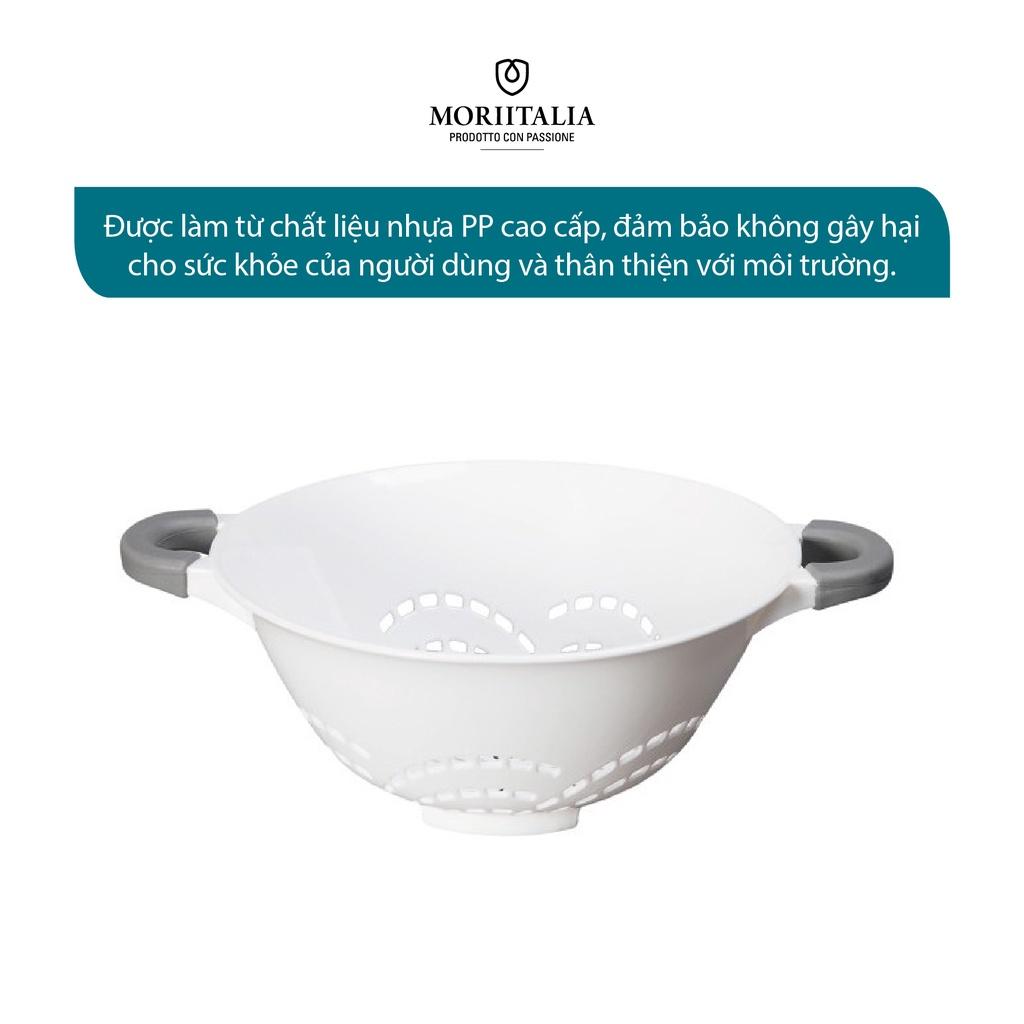 Rổ nhựa Homeselect tiện lợi an toàn màu trắng cao cấp XG0493-W