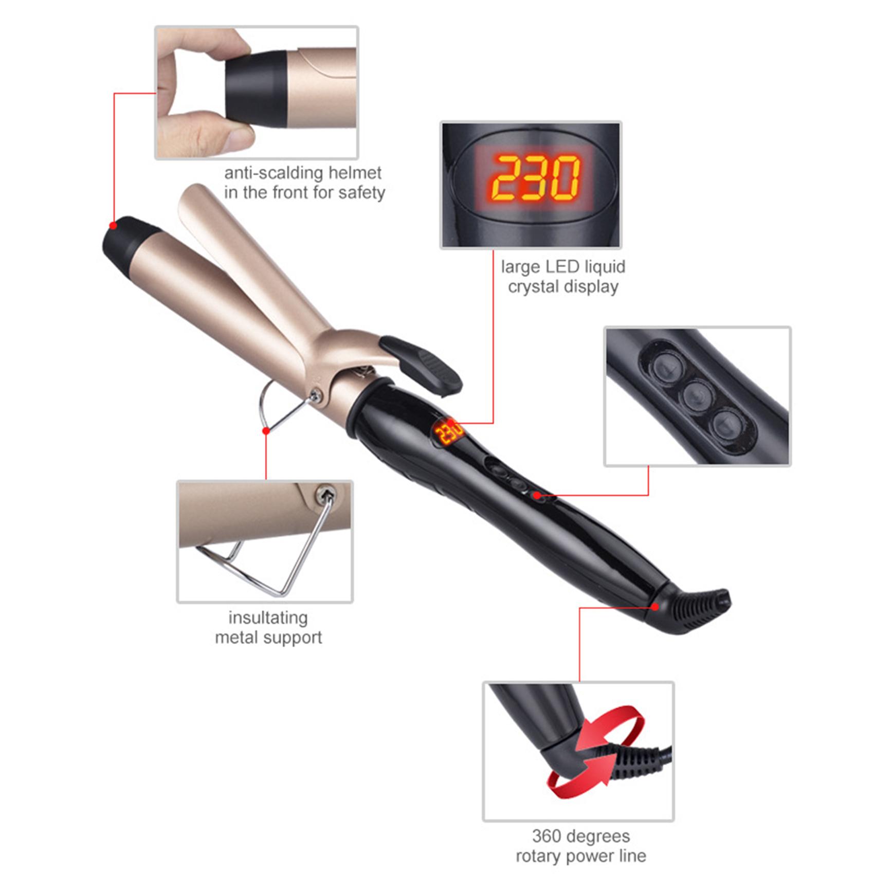 Dụng Cụ Uốn Tóc Kẹp Bằng Gốm 25Mm