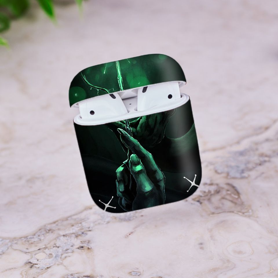 Miếng dán skin chống bẩn cho tai nghe AirPods in hình Harry Potter - hrp002 (bản không dây 1 và 2)