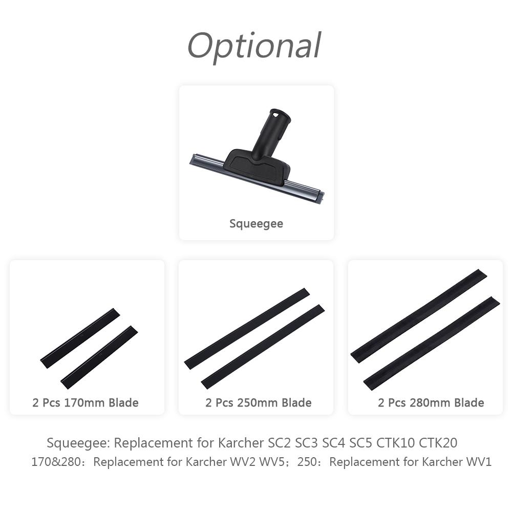 Lưỡi cao su 250mm, thay thế cho Karcher WV1, chất lượng tốt, bền. Giữ cho máy hút bụi cửa sổ của bạn hoạt động với hiệu quả tối đa. Dễ dàng cài đặt và thay thế.