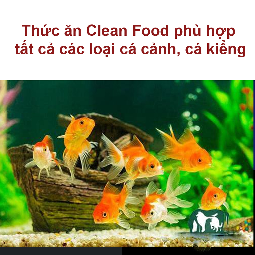 Thức Ăn Cho Cá CLEAN FOOD ( 500GR) Cao Cấp, Phù Hợp Mọi Loại Cá Cảnh, Giàu Dinh Dưỡng, Giúp Cá Lớn Nhanh, Lên Màu Đẹp