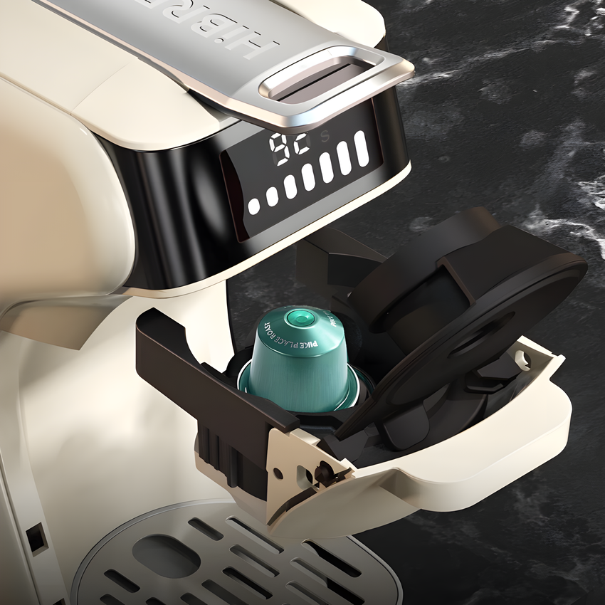 Máy pha cà phê 6 trong 1, Espresso, Viên Nén Nespresso, Ne.scafe Dolcegusto, Kcup, Túi ESE POD và Trà. Thương hiệu Mỹ cao cấp HiBREW - H1B. HÀNG CHÍNH HÃNG