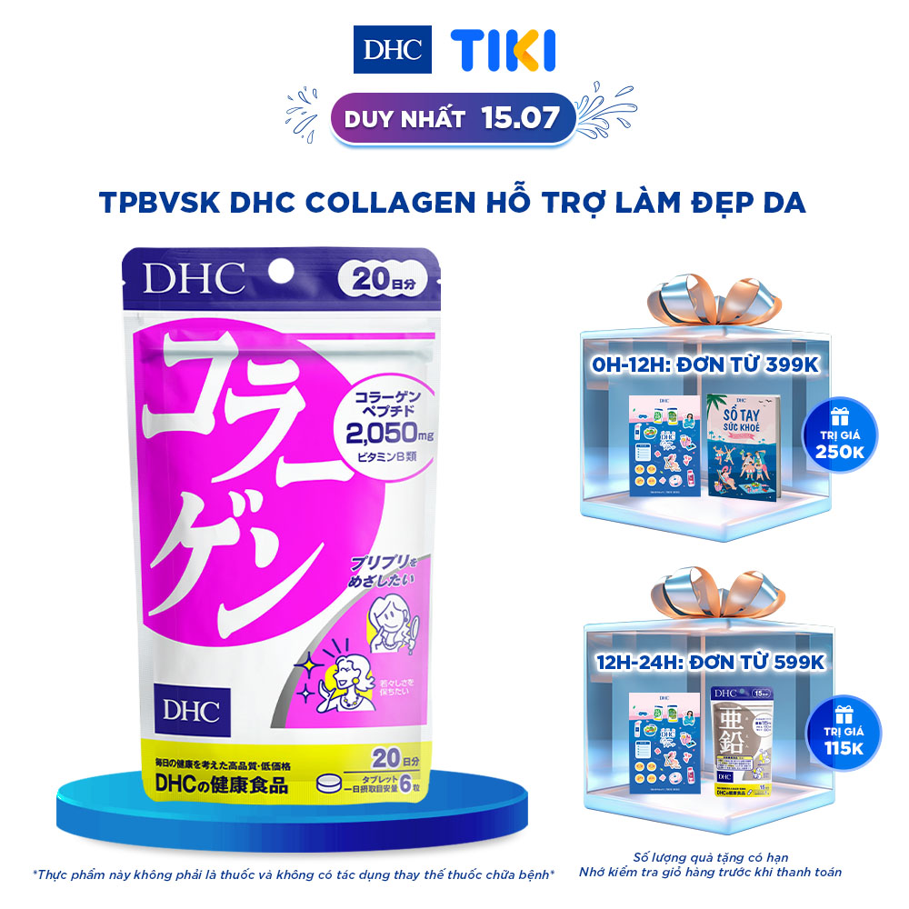 Hình ảnh TPBVSK DHC COLLAGEN (NEW) (Viên uống Collagen (New) giúp làm đẹp da, chống lão hóa)