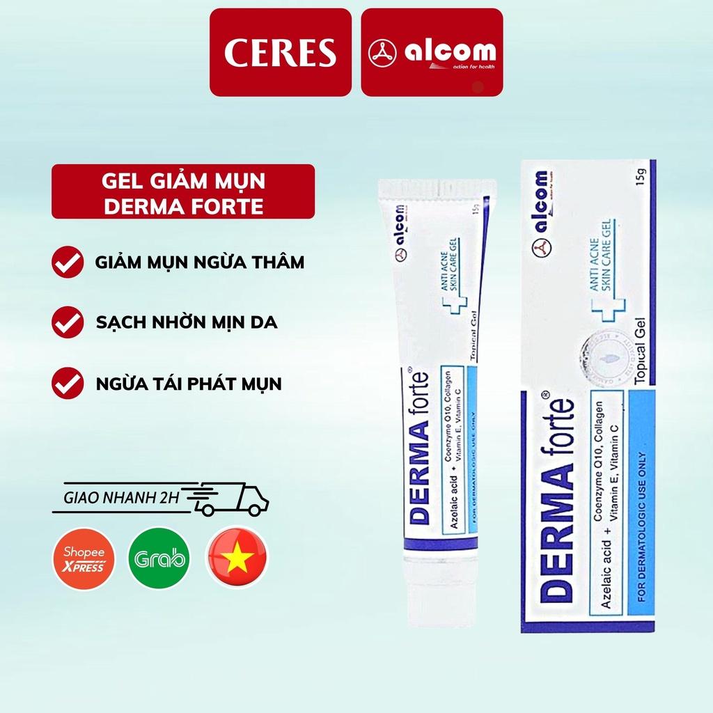 Derma Forte Kem Giảm Mụn Gel Ngừa Thâm Mờ Sẹo Mụn Ẩn Mụn Đầu Đen 15g