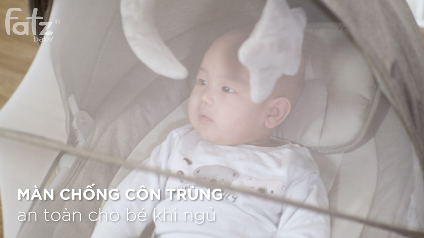 NÔI RUNG CHO BÉ FATZBABY SWING 1 FB8102TN 3 chế độ lắc lư tự nhiên, giúp bé thư giãn và dễ dàng đi vào giấc ngủ