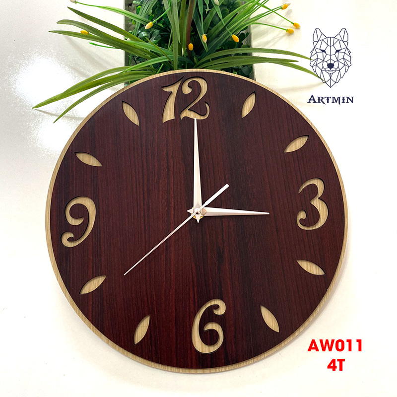 AW011 - Đồng Hồ Gỗ Treo Tường – Décor Trang Trí Ngộ Nghĩnh