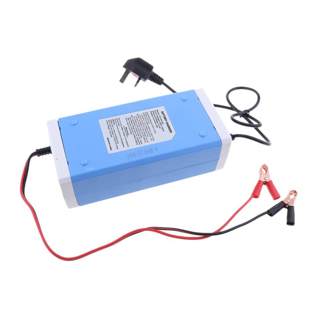 New Automotive Rechargeable Battery Charger 12V 10A Power Supply 220V UK Plug