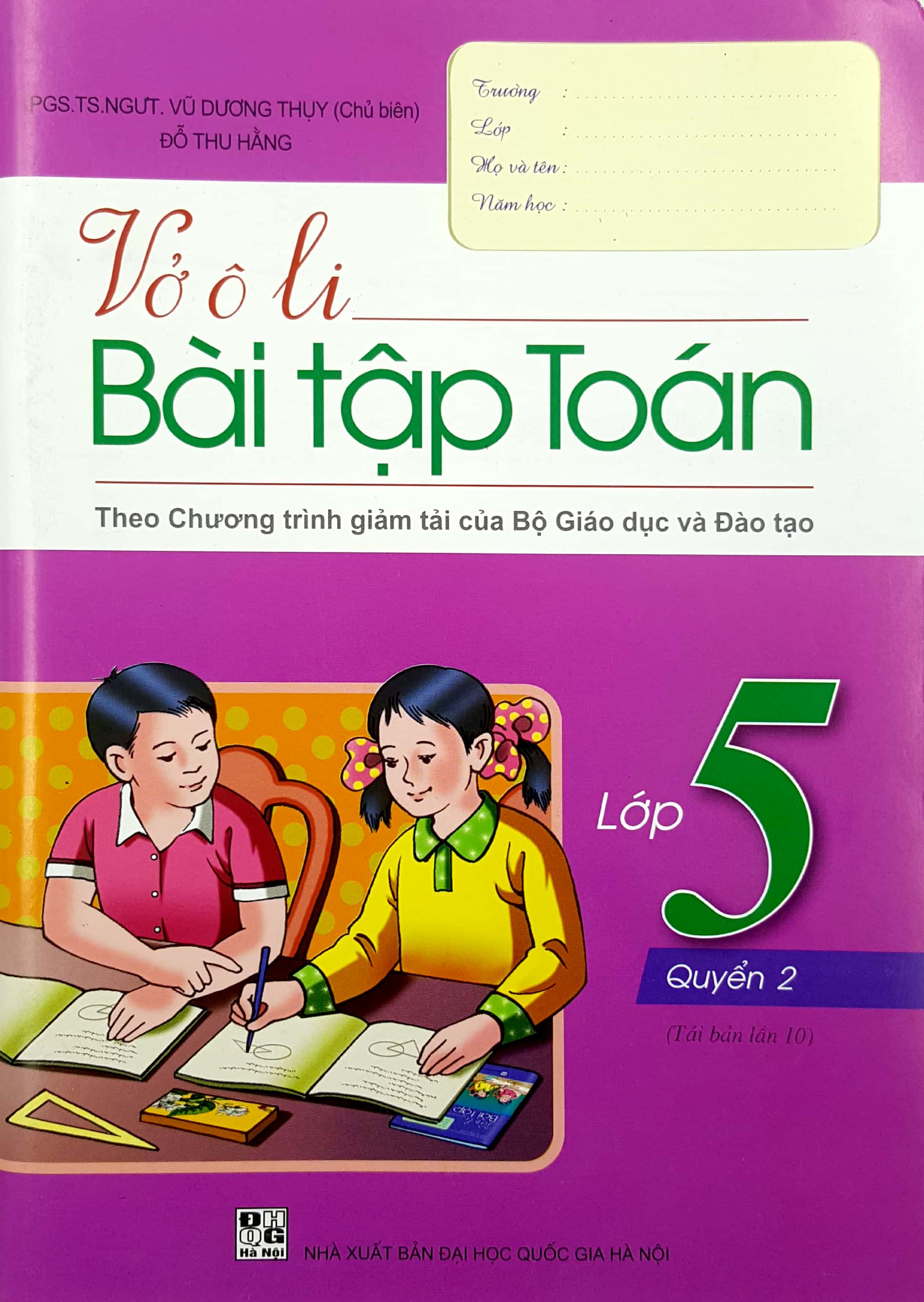Sách - Vở ô li bài tập Toán Lớp 5 - Quyển 2